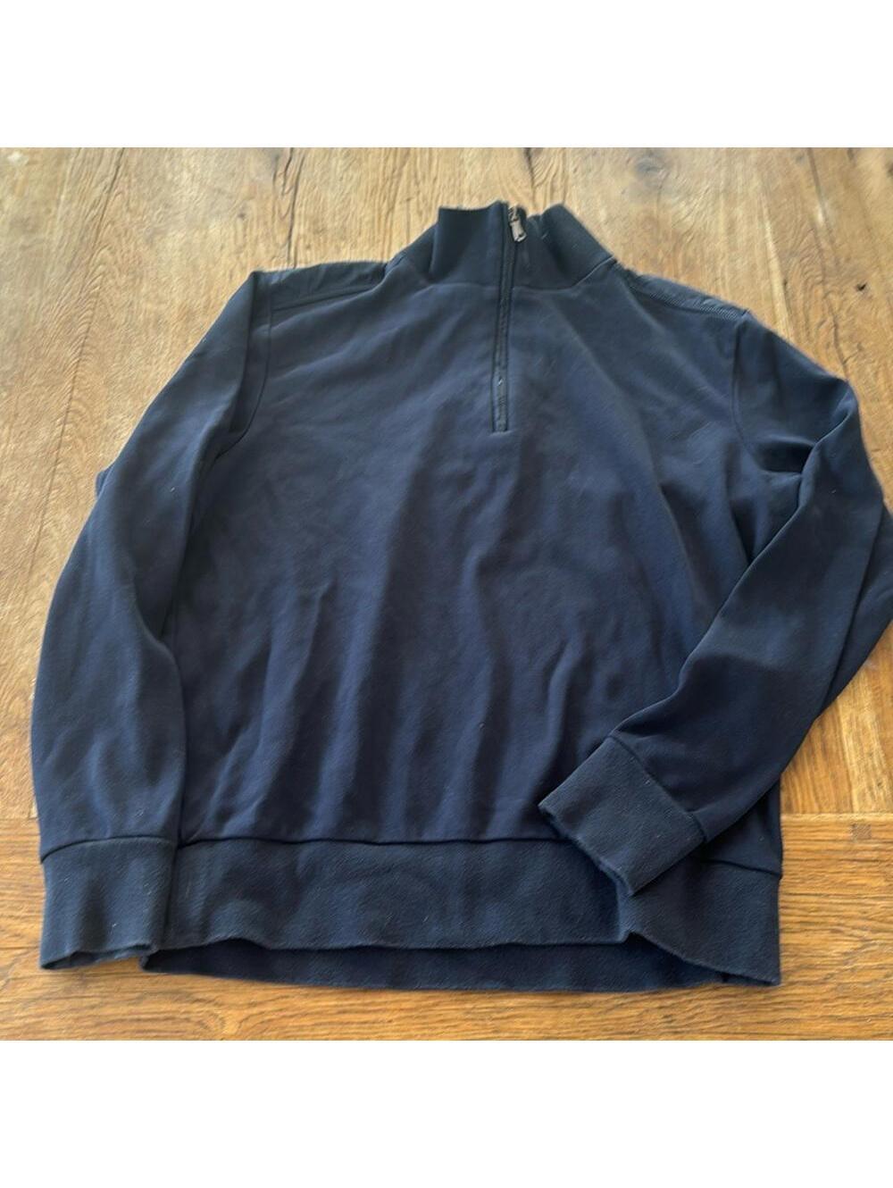 Saks Fifth Avenue Black Label 1/4 Zip Pullover Sweater Navy